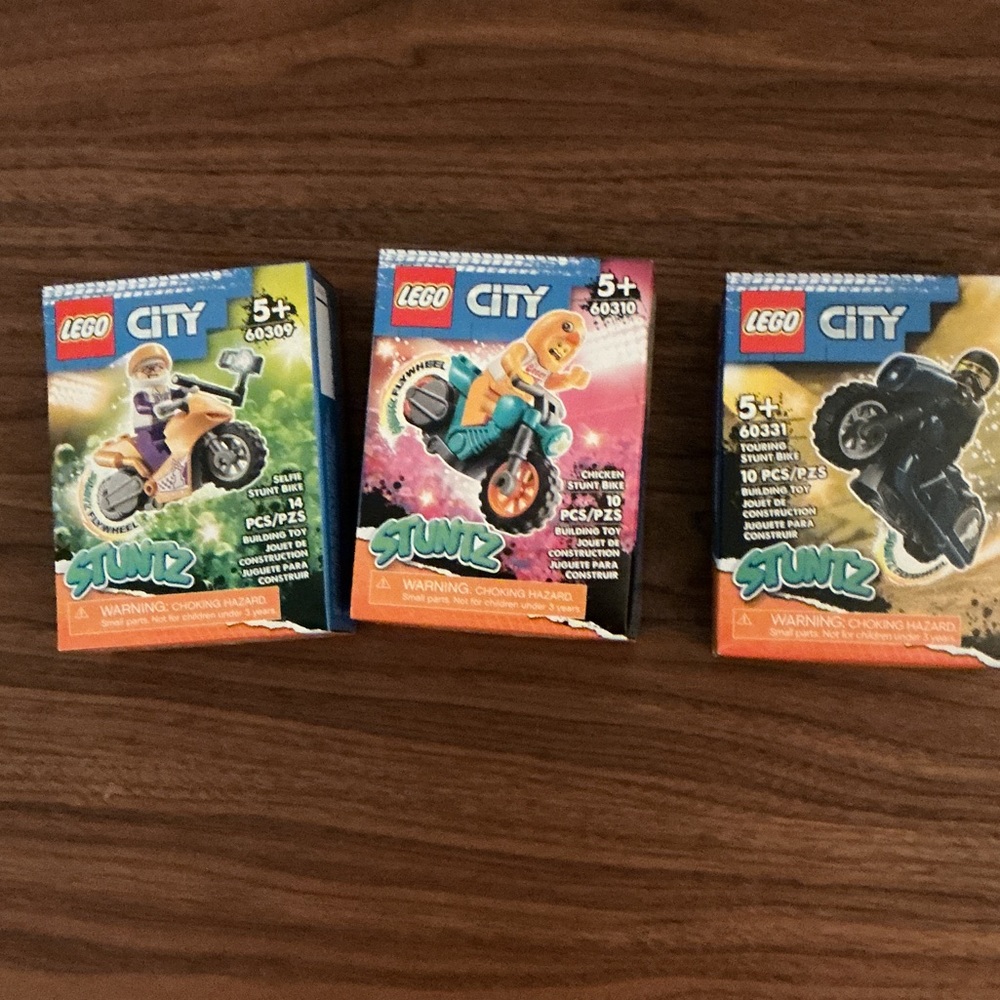 Lego City Stuntz Bundle 60309,60310 60331 Stunt Bikes